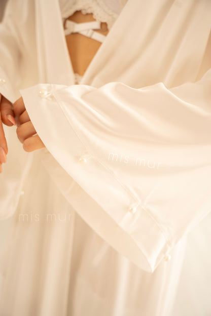 Luxurious robe with a train