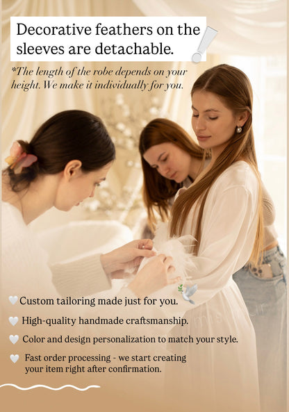 Luxurious robe with a train